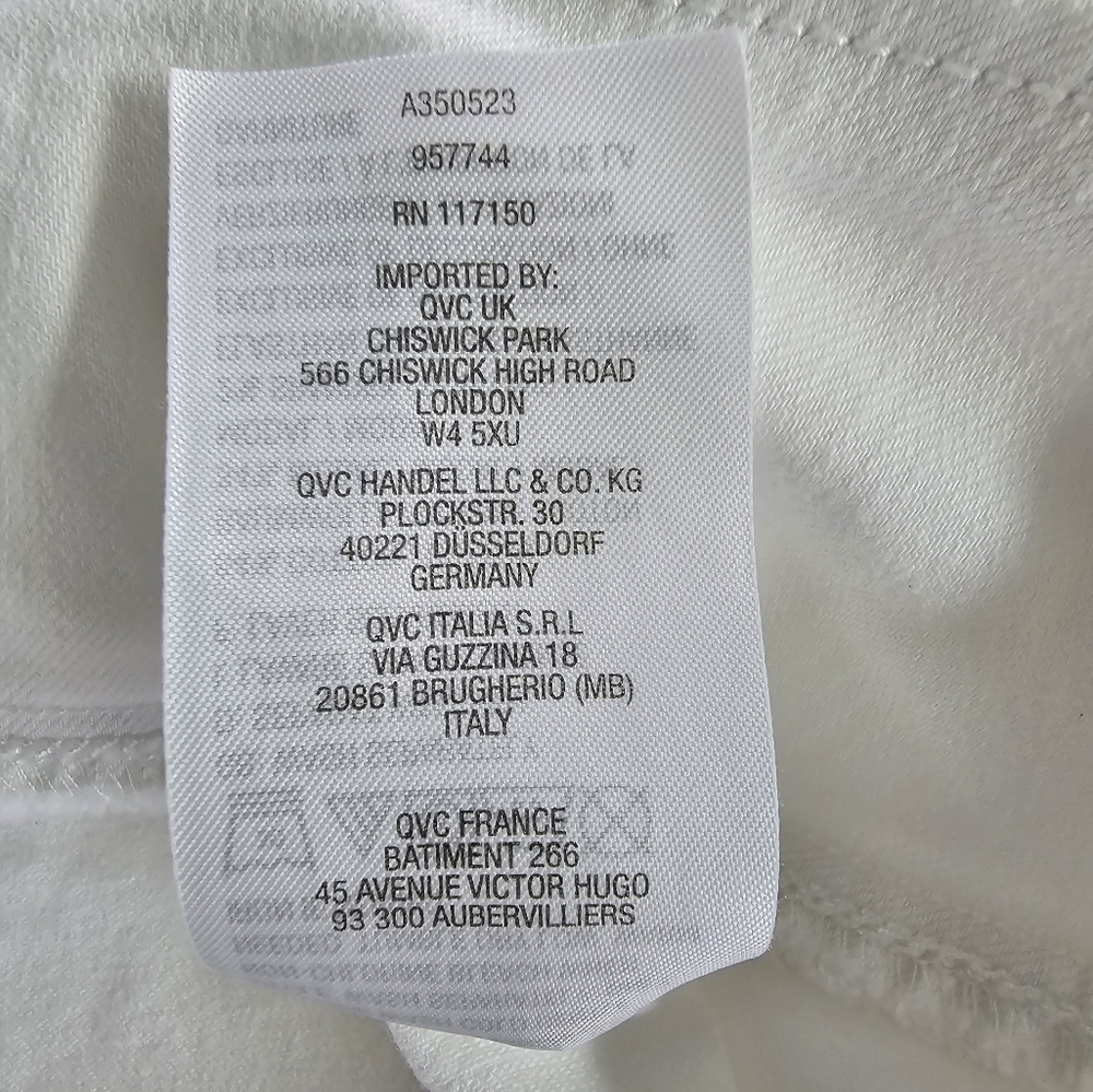 Belle By Kim Gravel 18w Woman's White Cropped Ankle Jeans - Picture 9 of 13